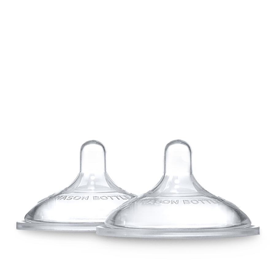 Mason Bottle Silicone Nipples (Two Pack)