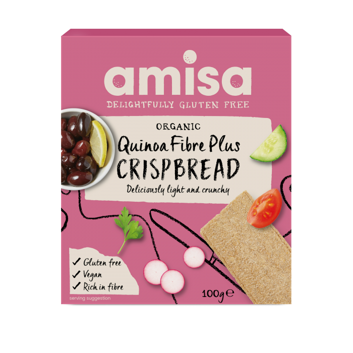 Amisa - GF Quinoa Crispbread (Organic) 有機無麩質藜麥香脆餅乾 | Live zero