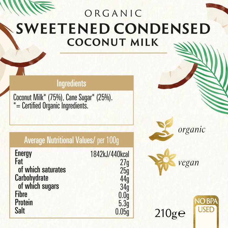 Biona - Sweetened Condensed Coconut Milk (Organic) 有機純素椰子煉奶 210g