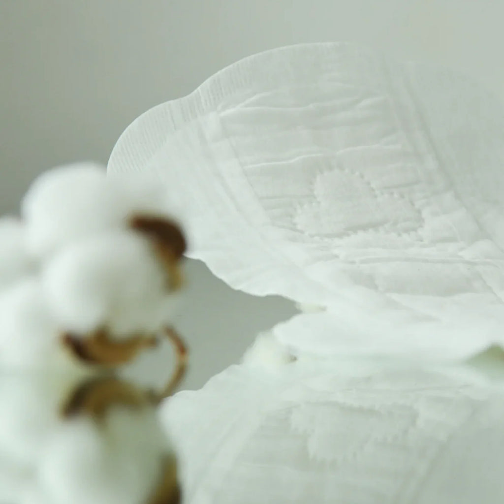 Disposable Cotton Pads with Wings (Organic) 24cm