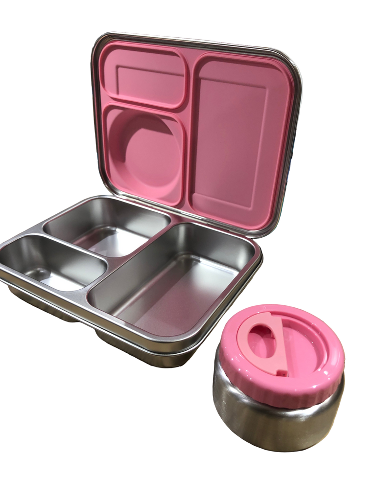 Leak-Proof Stainless Steel Lunchbox Insulated Food Jar Set 不鏽鋼密封分格食物盒連保溫食物罐