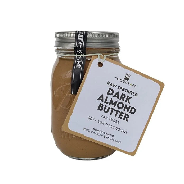 Raw Stoneground Sprouted Almond Butter - Dark (Organic)