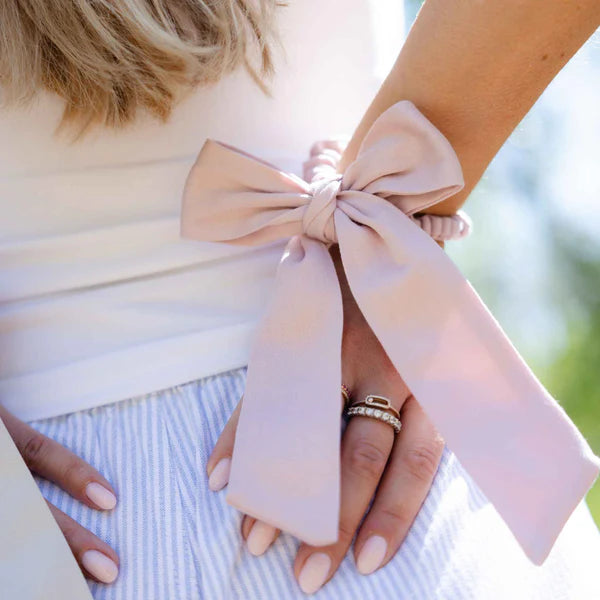 Plastic-free Satin Bow Scrunchie (Organic) 有機棉不含塑膠緞帶蝴蝶結髮圈