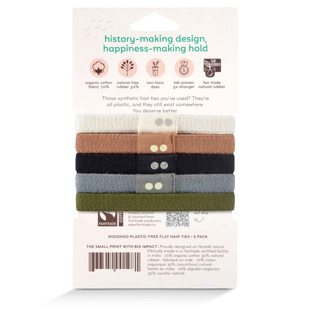 Plastic-Free Hair Ties (Organic) 有機棉不含塑膠髮圈