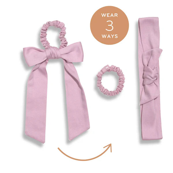 Plastic-free Satin Bow Scrunchie (Organic) 有機棉不含塑膠緞帶蝴蝶結髮圈