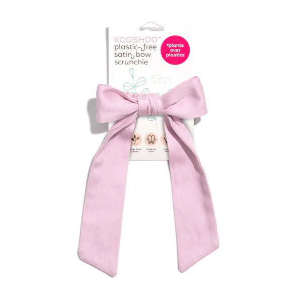 Plastic-free Satin Bow Scrunchie (Organic) 有機棉不含塑膠緞帶蝴蝶結髮圈