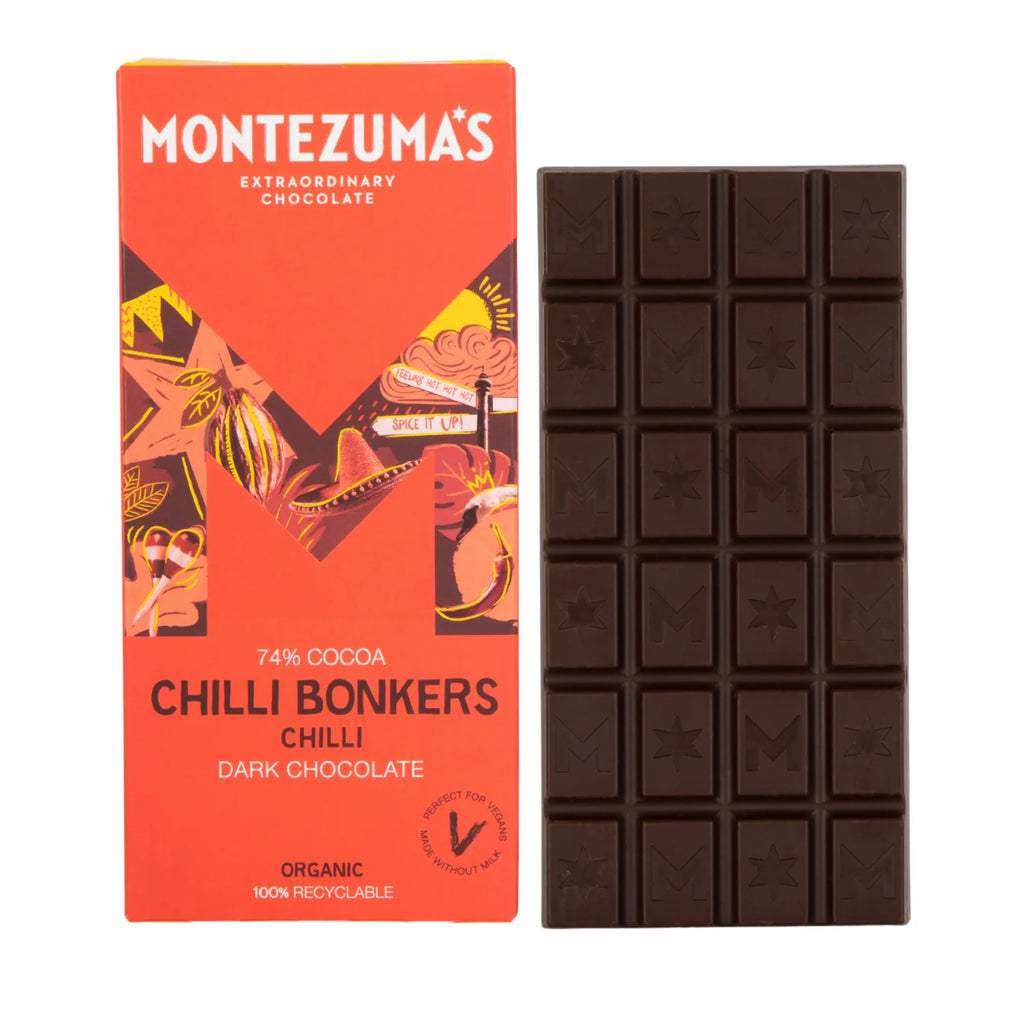 Montezuma - Chilli Bonkers Dark Chocolate Bar (Organic) 90g