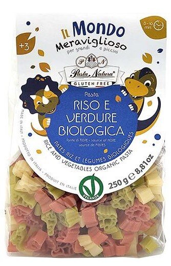 Pasta Natura Tricolour Dinosaurs Pattern Kid's Pasta (Organic) 有機三色恐龍圖案兒童意粉