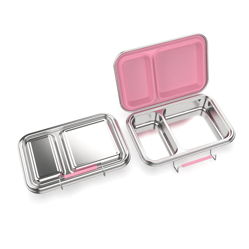 Leak-Proof Stainless Steel Lunchbox (2-Compartment) 不鏽鋼密封兩格便當盒
