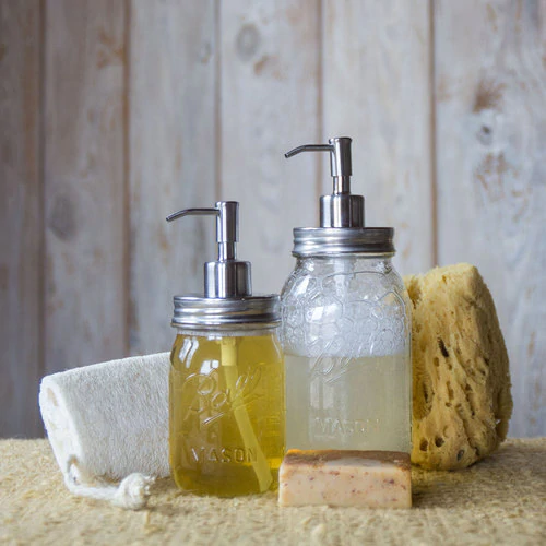 Mason Jar Soap Dispenser - Stainless Steel
