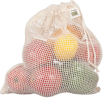 Organic Mesh Drawstring Bag - Set of 3