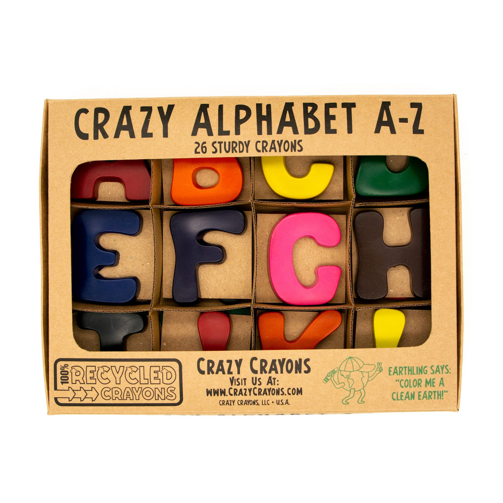 Recycled Alphabet Letter Crayons (A-Z)