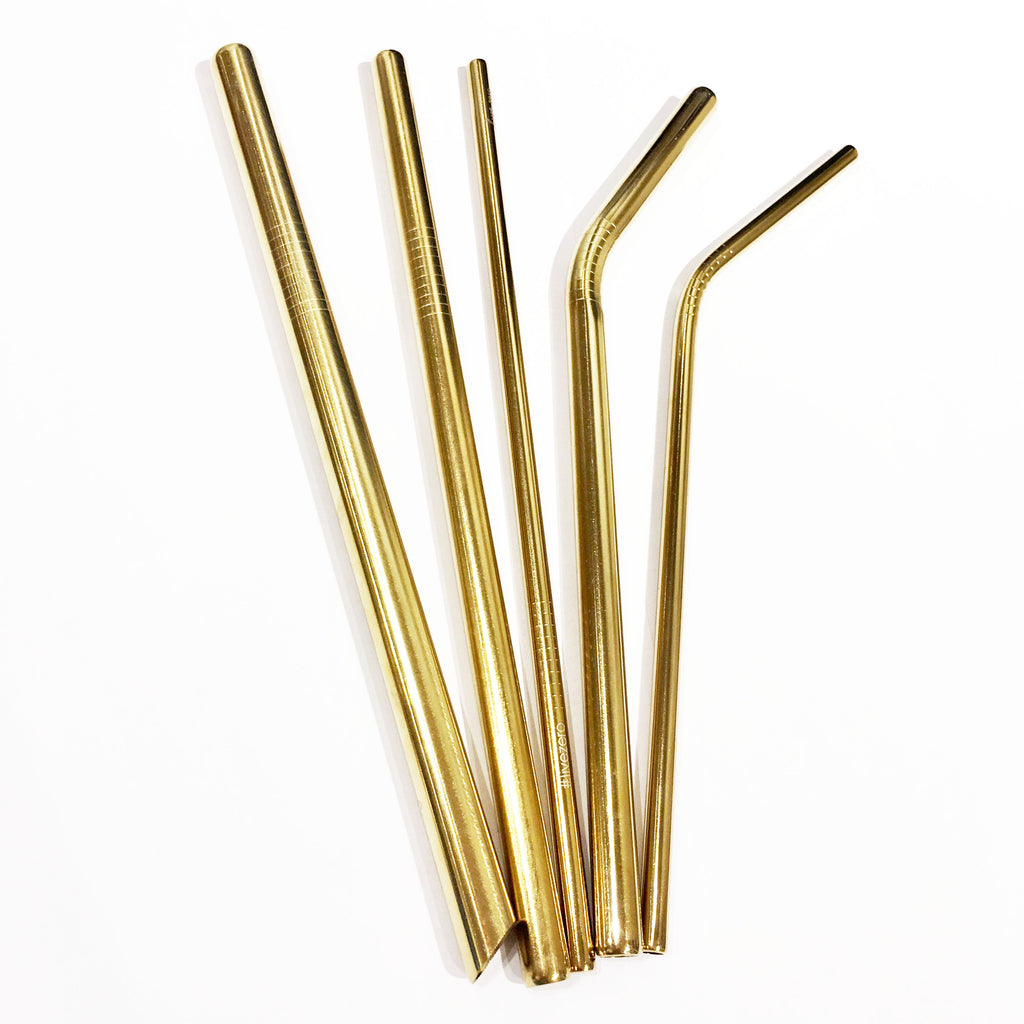 Gold Stainless Steel Drinking Straw