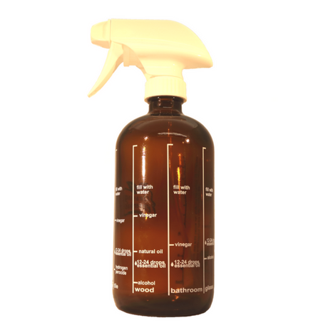 Cleaning Essentials Amber Spray Bottle
