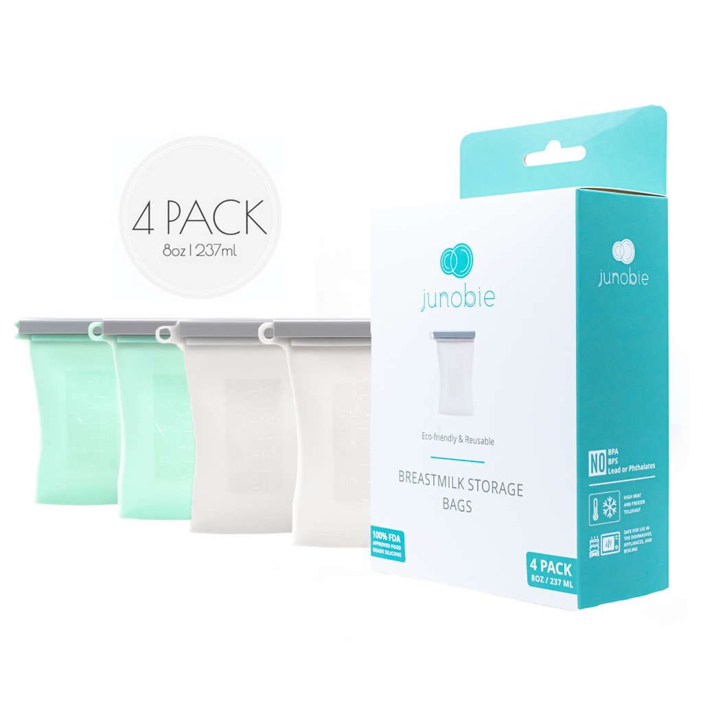 Junobie Reusable Breastmilk Storage Bags - 4 Pack Set
