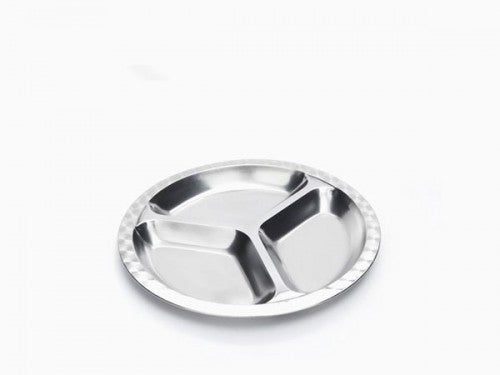Divided Stainless Steel Food Tray (Multiple Sizes)