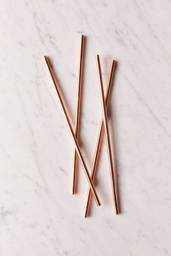 Rose Gold Stainless Steel Drinking Straw